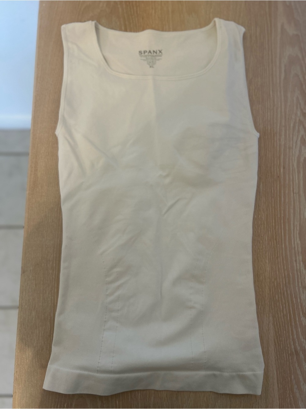 SPANX Off-White Sculpting Tank Top - Sleeveless Layer
